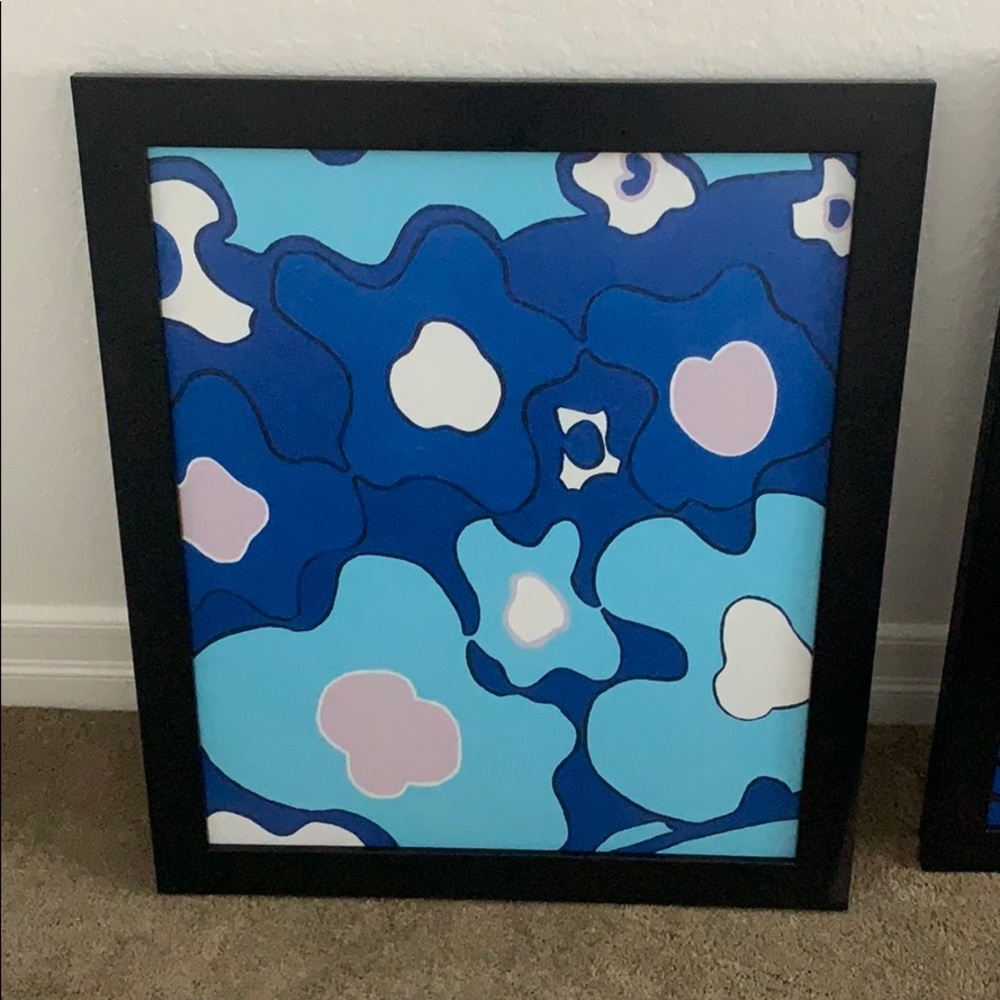 Abstract floral artwork